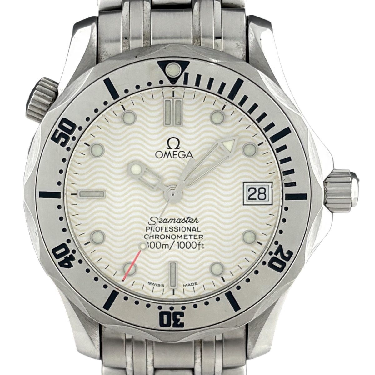 オメガ OMEGA シーマスター プロフェッショナル 300 2552.20 腕時計 SS 自動巻き ホワイト メンズ 【中古】