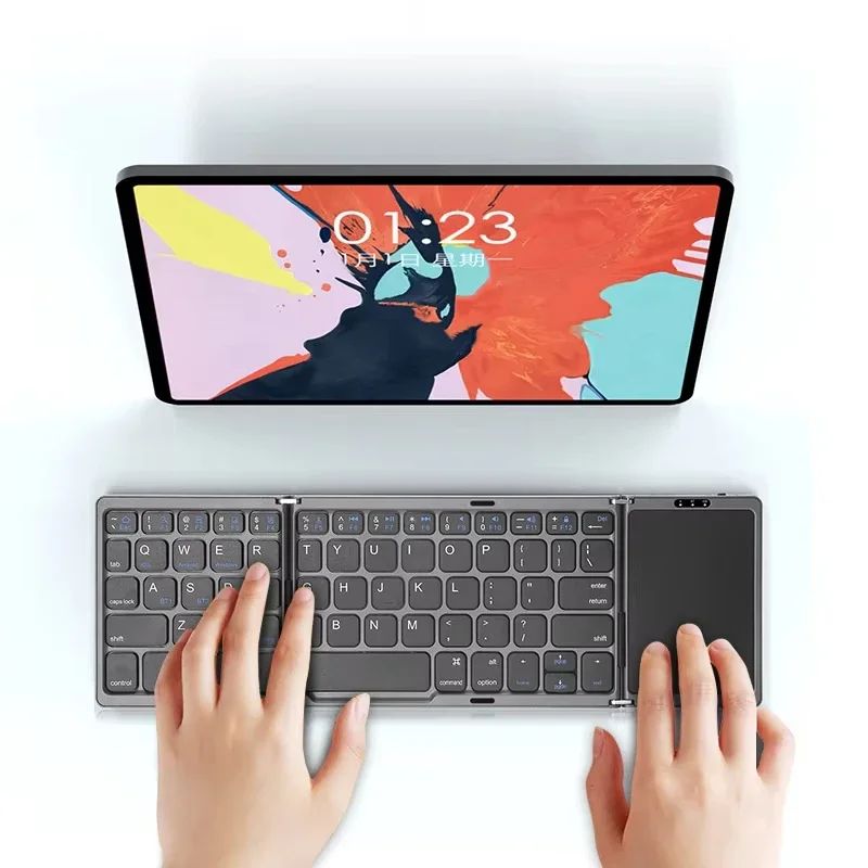 B089T 折りたたみ式 Bluetooth キーボード スペイン語/ヘブライ語/ロシア語/ポルトガル語/韓国語対応