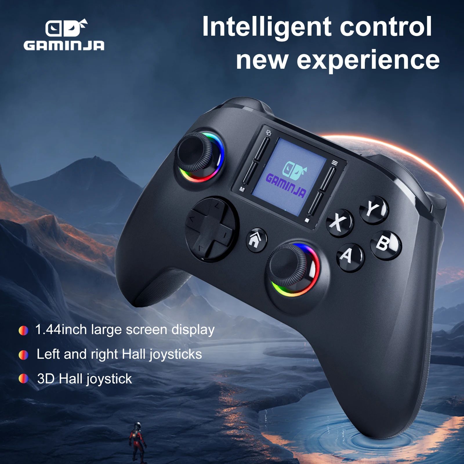 GAMINJA 6162 1.44インチスマートスクリーン ワイヤレスコントローラー 8,580円