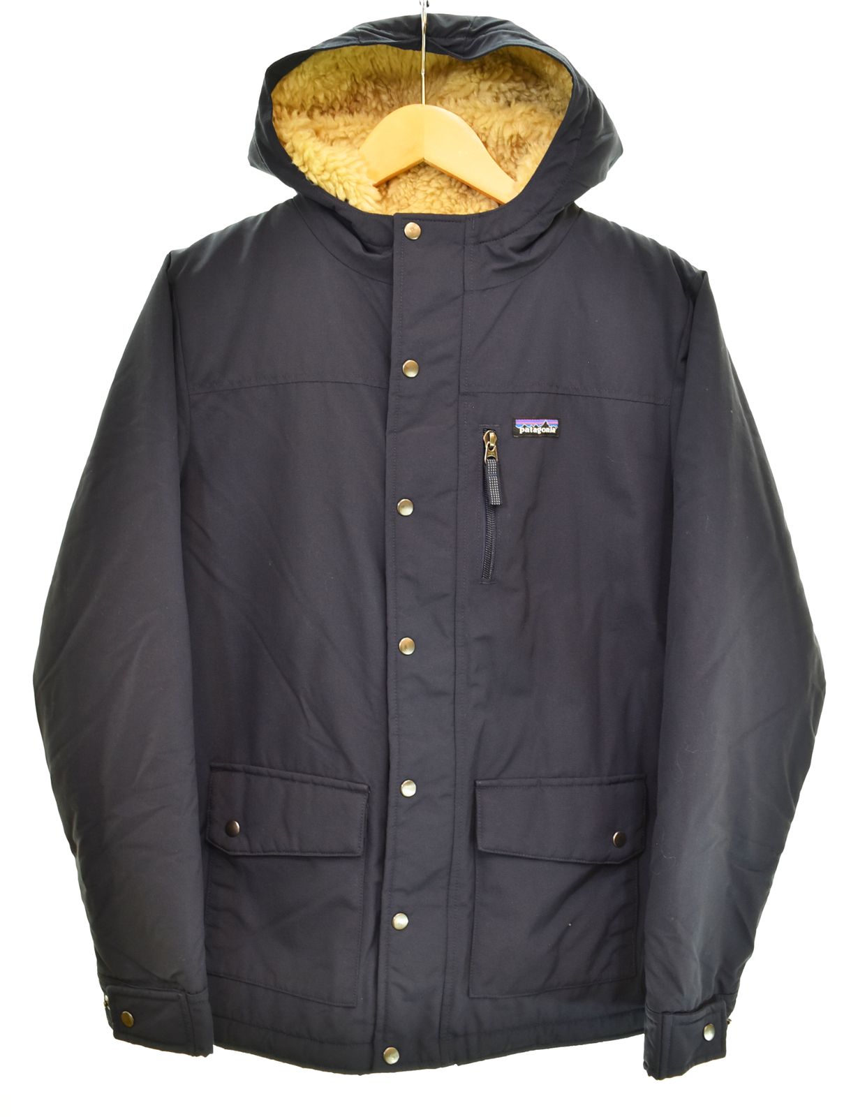 パタゴニア PATAGONIA 18年製 Boys' Infurno Jacket ボーイズ インファーノ ナイロン フーデッド アウター 裏地ボア 撥水 68460FA18 ジャケット ネイビー 3Lサイズ XXL 103LT-266