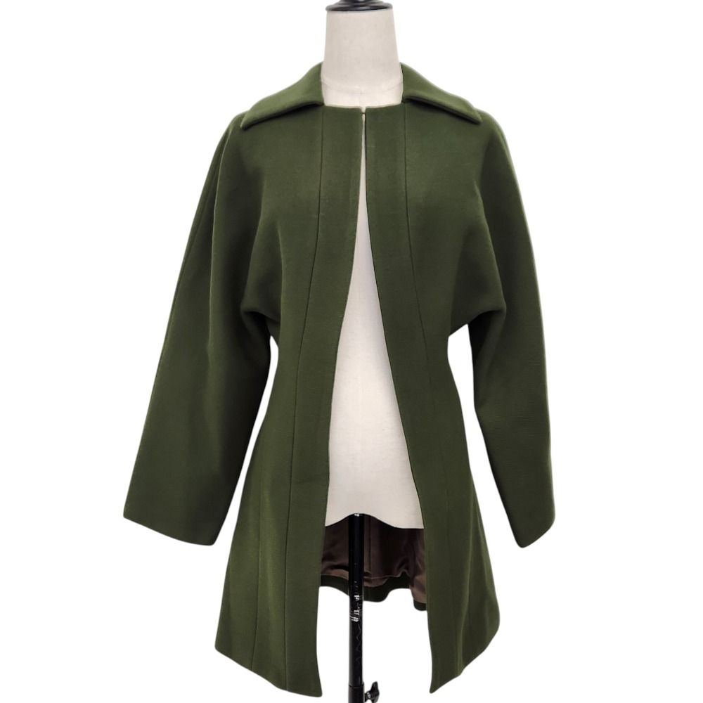 良品 80’S Yohji Yamamoto ヨウジヤマモト ヴィンテージ ボンディング パデッドコート サイズS カーキ レディース 古着 中古 USED