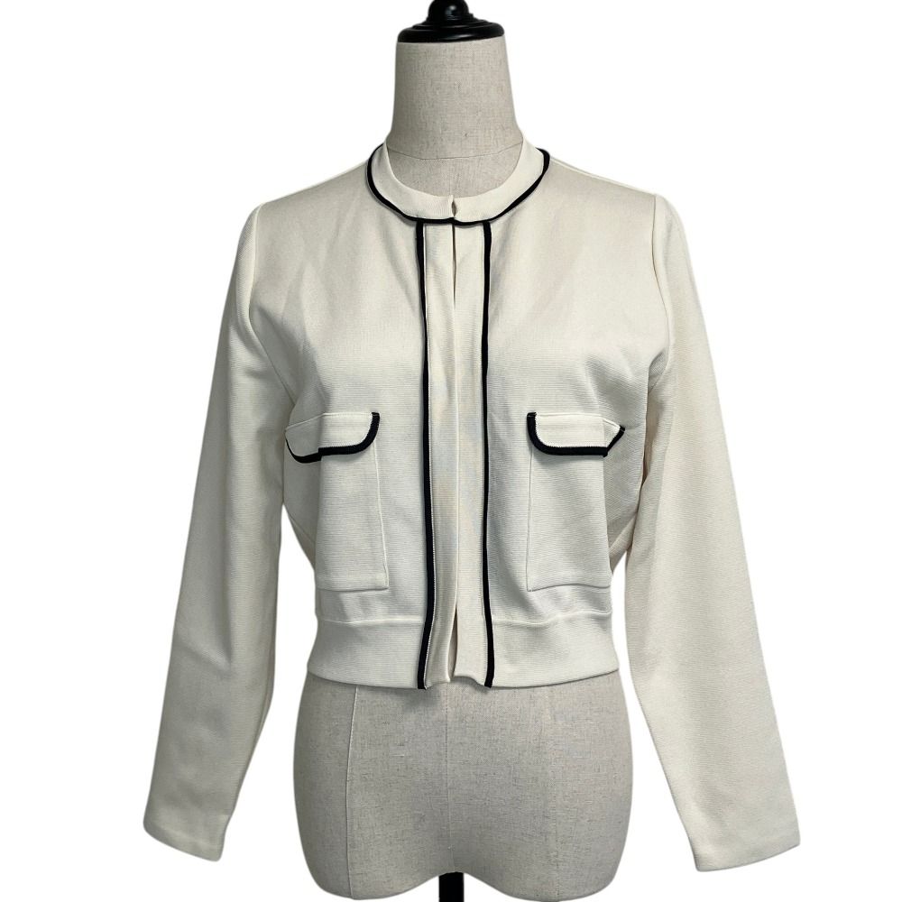 未使用 24AW Ballsey ボールジー ミラノリブ クルーネックカーディガン 11-02-44-02003 サイズS アイボリー レディース 古着 中古 USED 9,248円