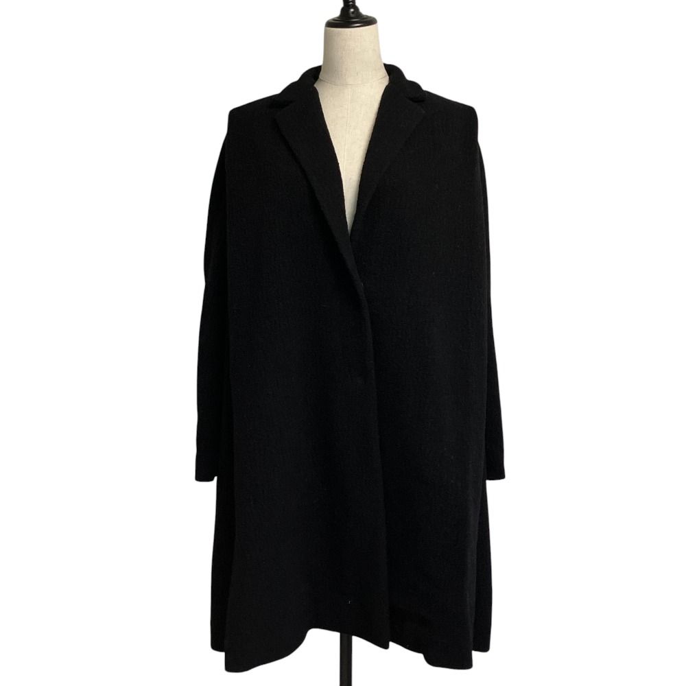 LANVIN CLASSIQUE ブラック チェスターコート 美品 LANVIN ランバン アルパカウール フレア チェスターコート サイズ