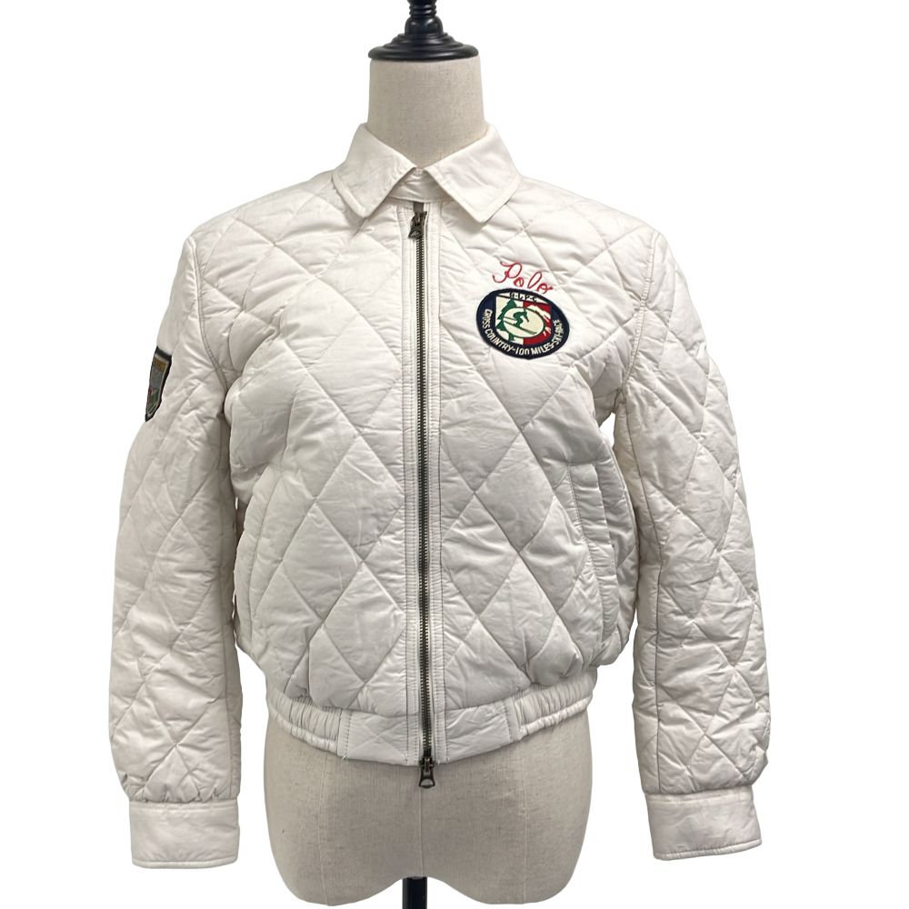 良品 POLO RALPH LAUREN ポロラルフローレン キルテッド コットン ボンバージャケット 小さいサイズ XXS ホワイト レディース 古着 中古 USED 16,562円