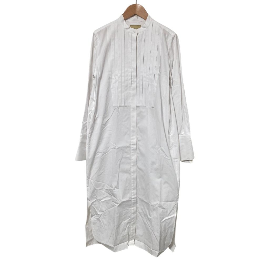 未使用 UNITED ARROWS ユナイテッドアローズ ピンタックシャツワンピース サイズ36 ホワイト レディース 古着 中古 USED