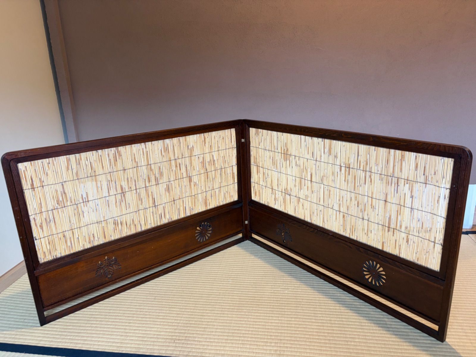 茶道具】桑木地菊桐透風炉先 風炉先屏風 風炉先235 - メルカリ