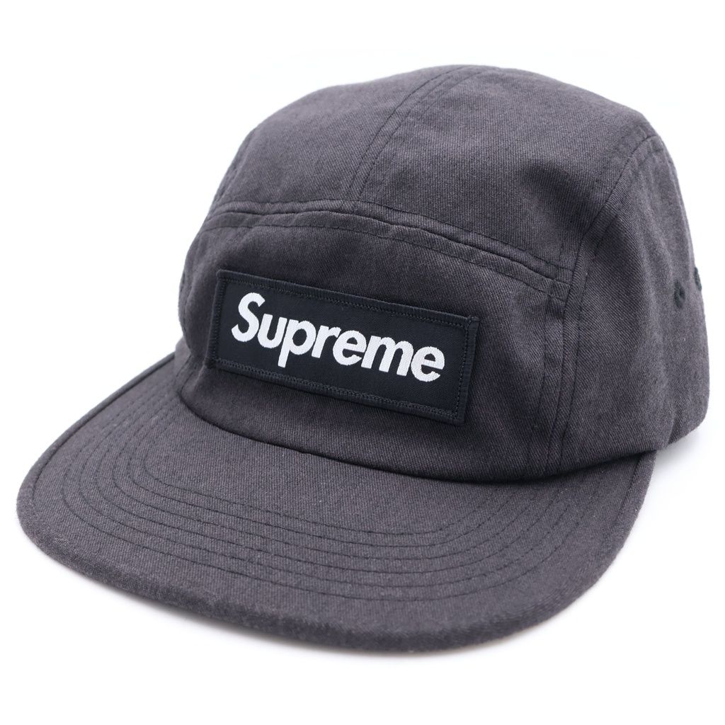 SUPREME (シュプリーム) 21SS Washed Chino Twill Camp Cap ウォッシュド加工 ツイル キャンプ キャップ 帽子 ブラック