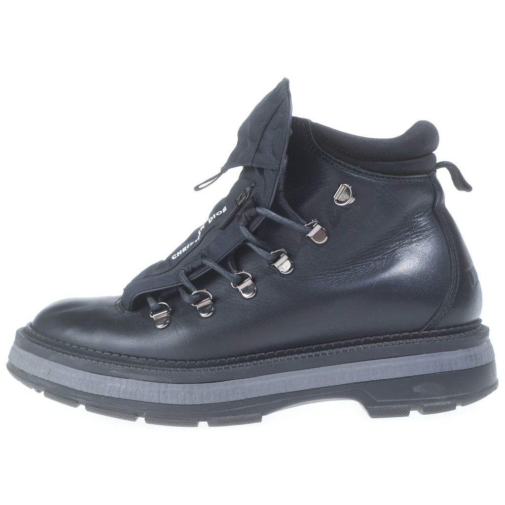 Christian Dior (クリスチャンディオール) ロゴ トレッキングシューズ レザー ハイカットスニーカー #40 ブラック 20CBM