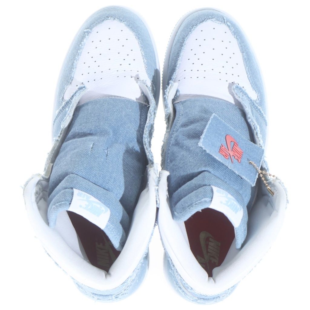 NIKE (ナイキ) WMNS AIR JORDAN 1 HIGH OG DENIM DM9036-104 ウィメンズ エアジョーダン1 デニム ハイカットスニーカー ホワイト/インディゴ US11.5/28.5cm