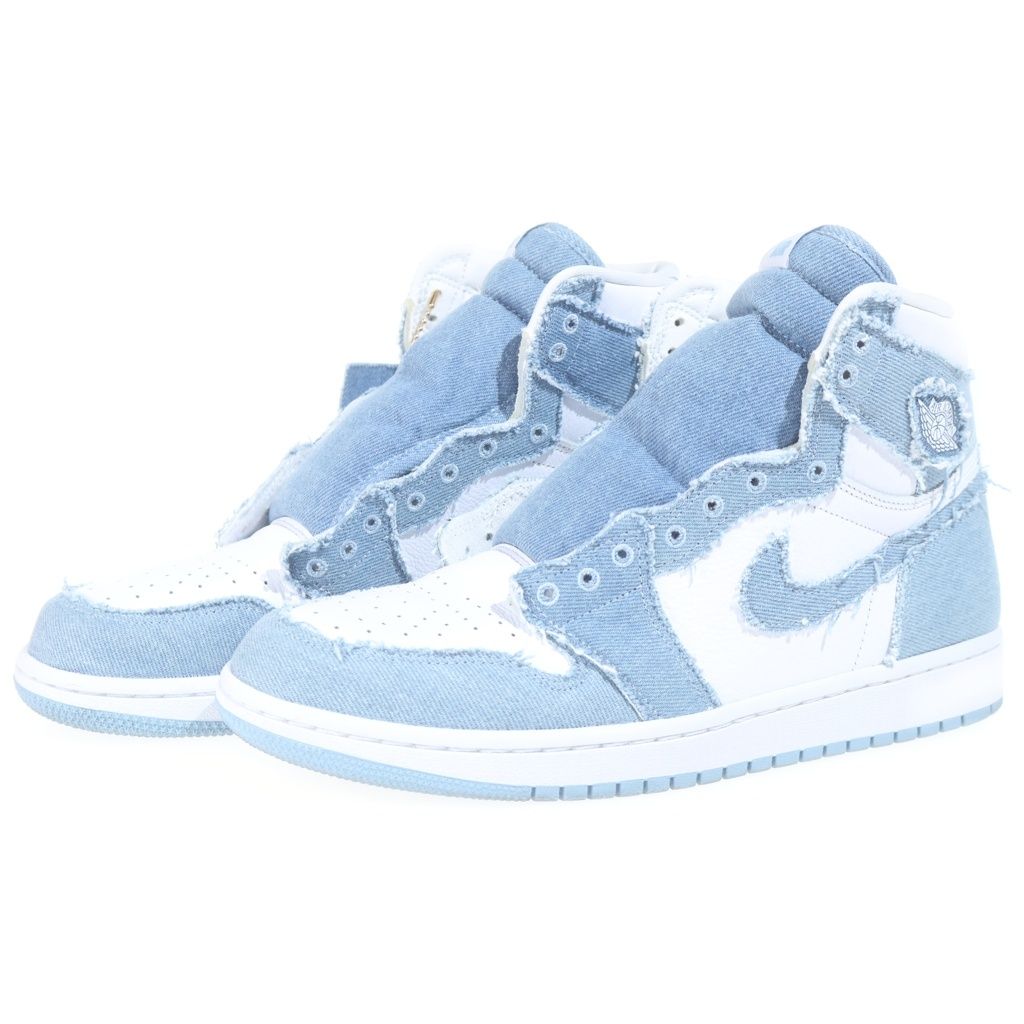 NIKE (ナイキ) WMNS AIR JORDAN 1 HIGH OG DENIM DM9036-104 ウィメンズ エアジョーダン1 デニム ハイカットスニーカー ホワイト/インディゴ US11.5/28.5cm