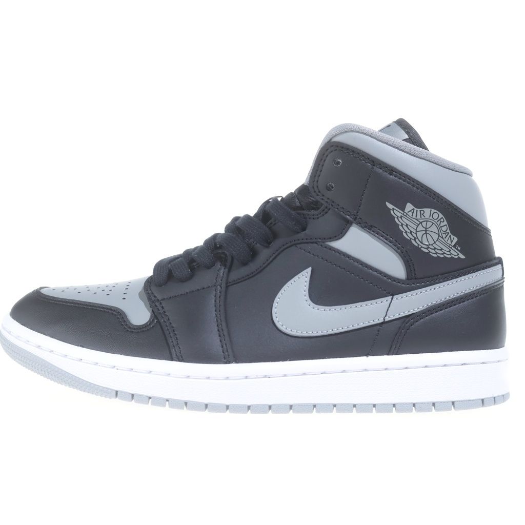 NIKE (ナイキ) WMNS AIR JORDAN 1 MID SHADOW ウィメンズ エアジョーダン ミッドカットスニーカー シャドウ US9/26cm ブラック/グレー BQ6472-007