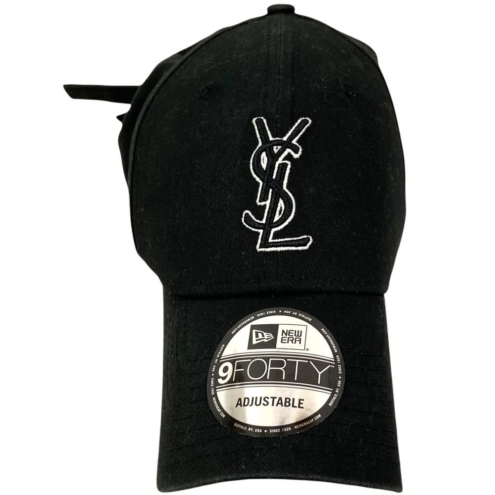 良品 SAINT LAURENT NEW ERA サンローランパリ ニューエラ コラボ YSL 9FORTY モノグラム キャップ 687687 サイズU ブラック メンズ 古着 中古 USED 20,821円