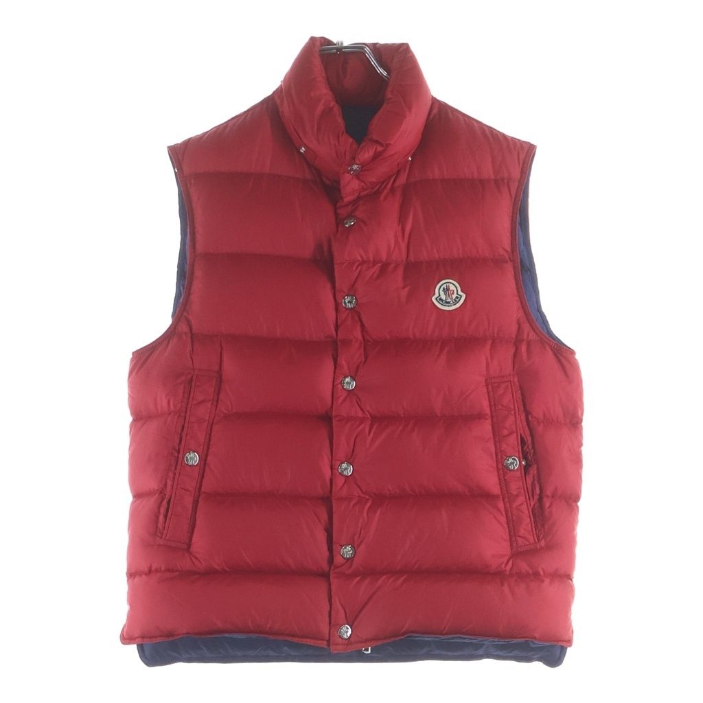 MONCLER (モンクレール) BILLECART ビルカート ナイロン ダウンベスト #2 レッド/ブルー E20914338649