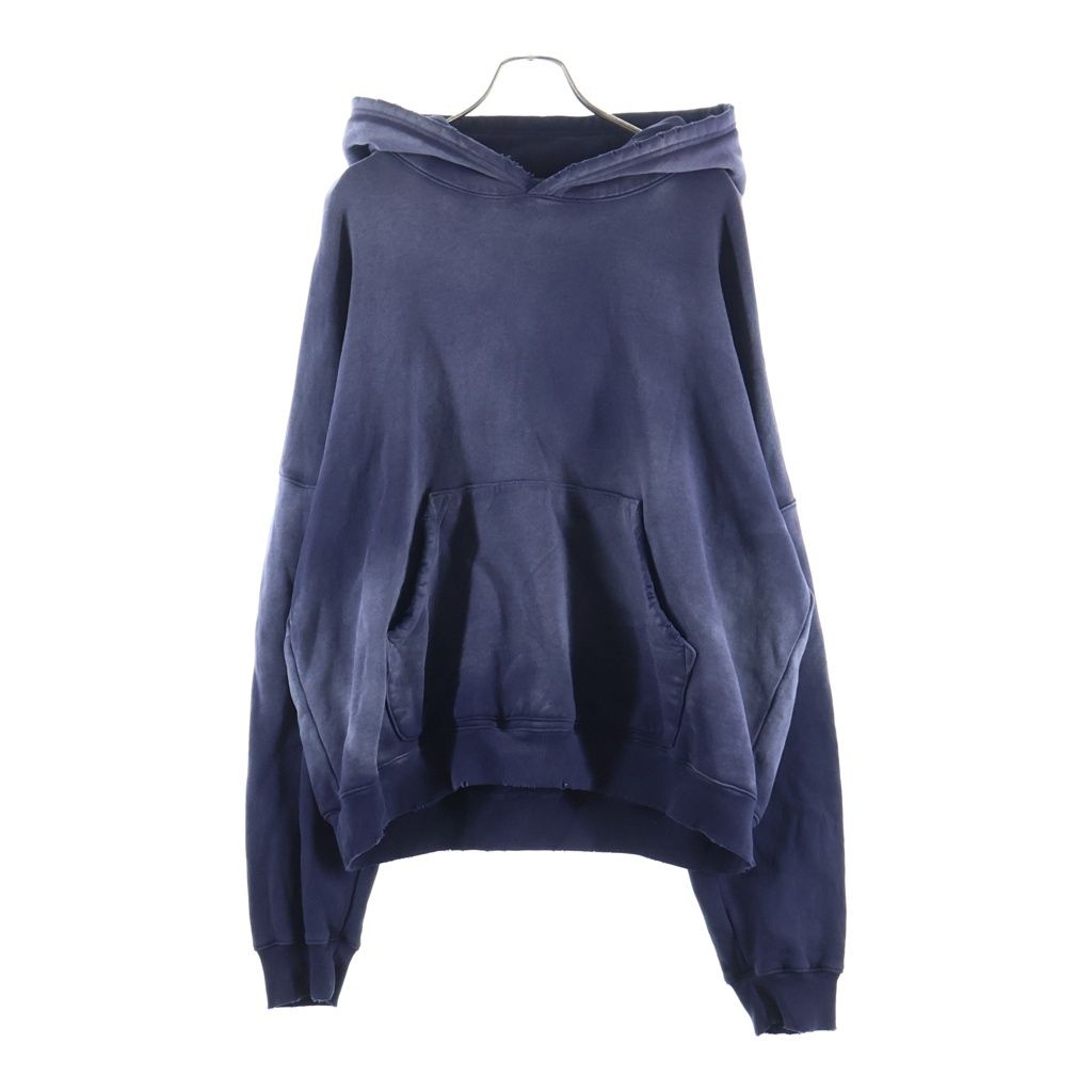 NO BRAND (ノーブランド) MOOJIMOOJI(ムージムージ) ヴィンテージダメージ加工 プルオーバーパーカー フーディー ネイビー 10,075円
