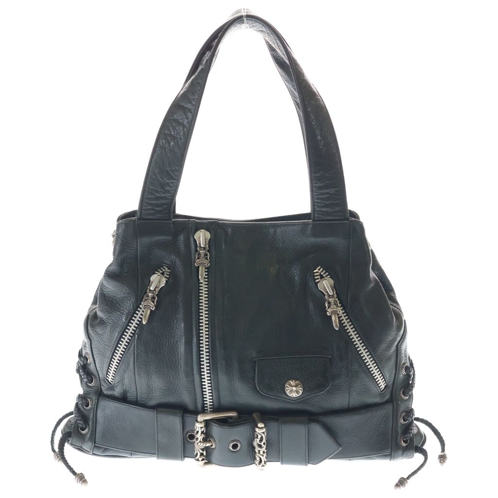 CHROME HEARTS (クロムハーツ) JJ DEAN LG JJディーン ラージ レザーライダースハンドバッグ -