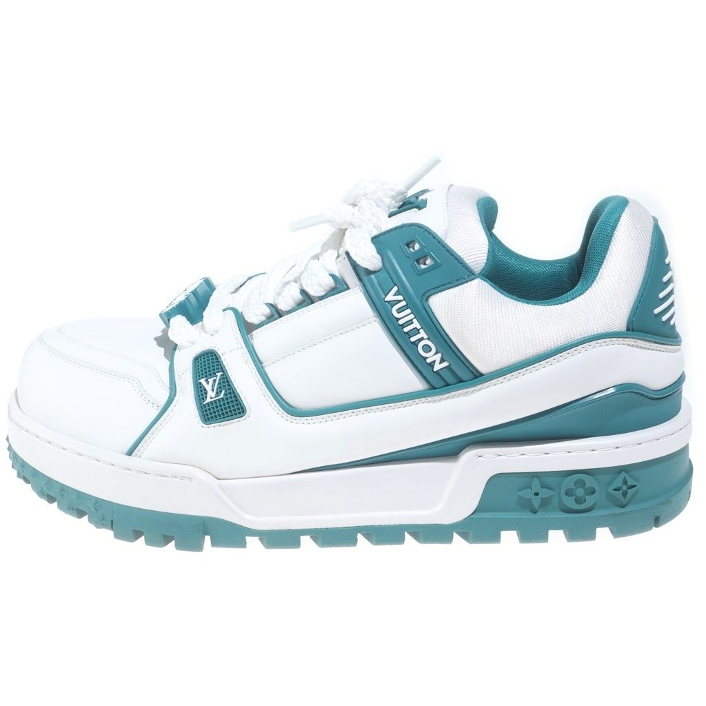 LOUIS VUITTON (ルイヴィトン) LV Trainer Maxi sneaker LVトレイナー マキシライン ローカットスニーカー シューズ レザー ホワイト/グリーン VL 1203