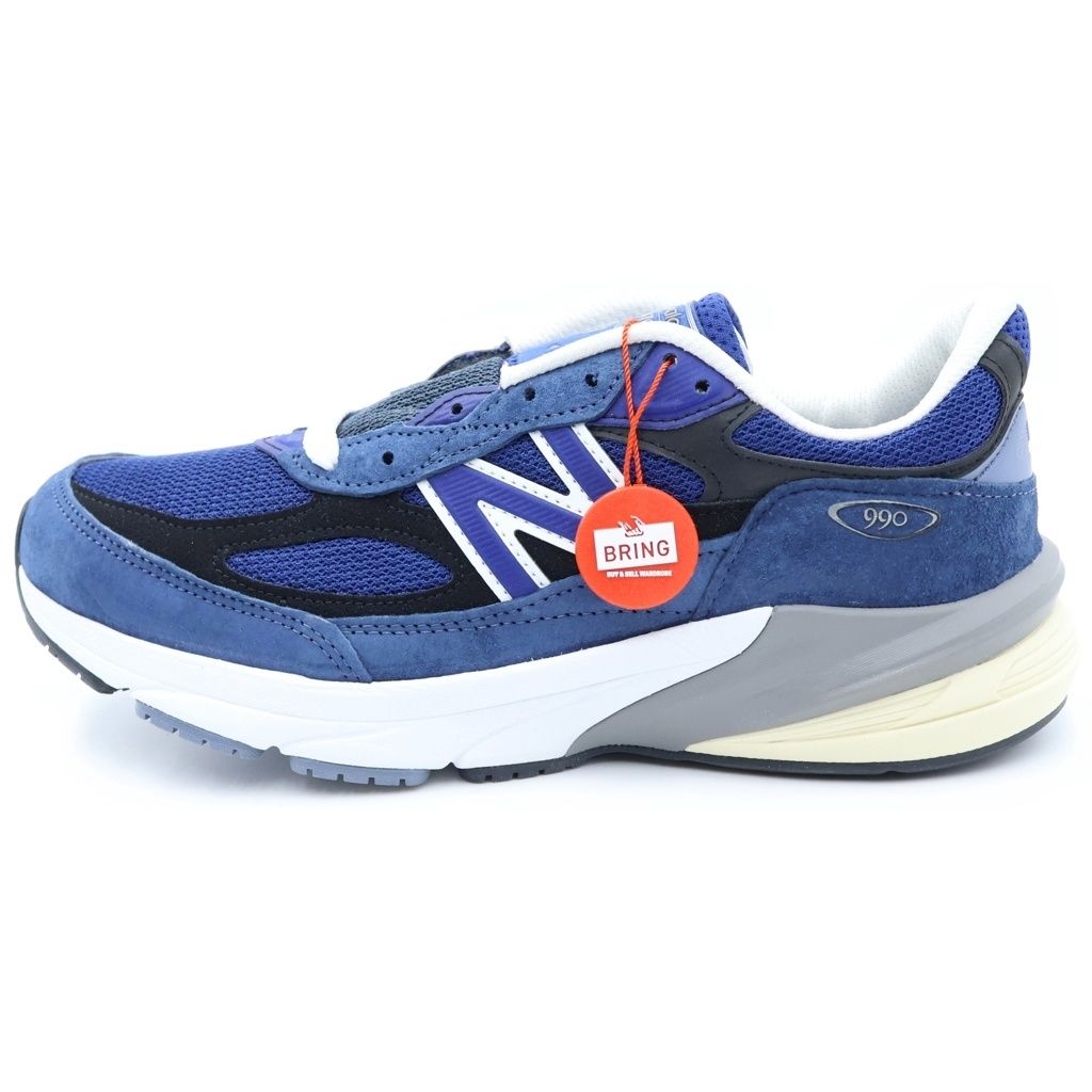 New Balance (ニューバランス) U990IA6 スエード メッシュ ローカットスニーカー ブルー US8.5/26.5cm
