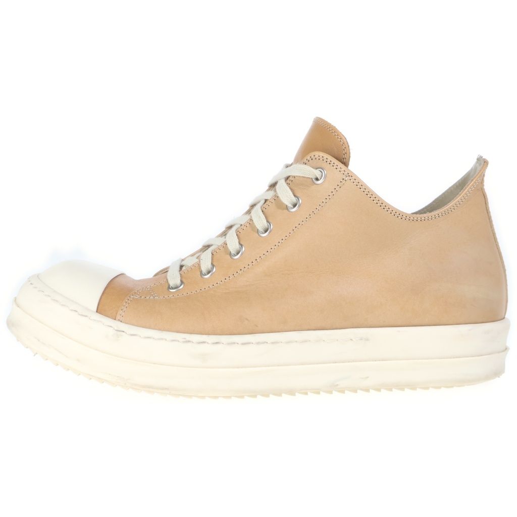 Rick Owens (リックオウエンス) ラモーンズ ローカットレザースニーカー ベージュ