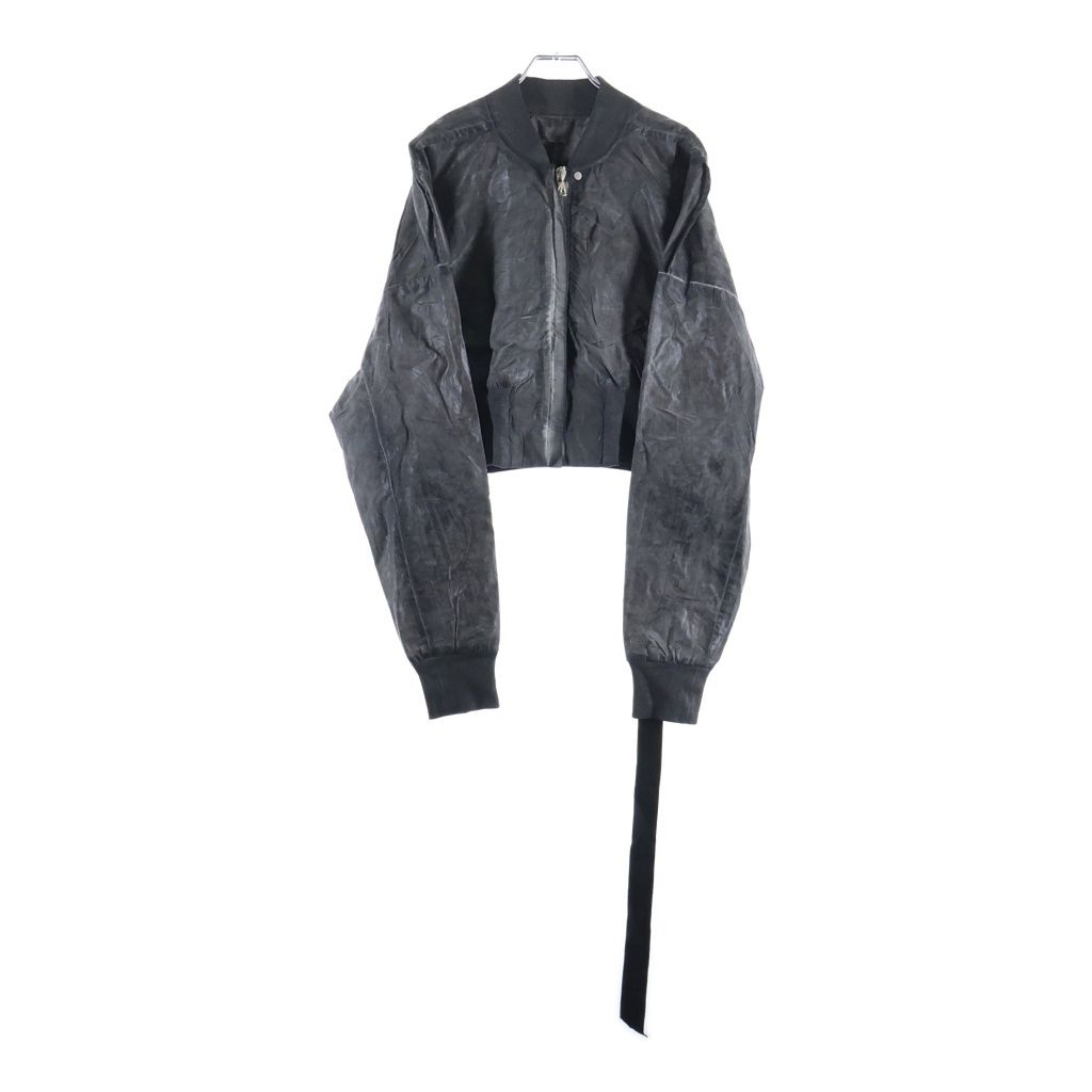 DRKSHDW (ダークシャドウ) 25SS FLIGHT JKT CROPPED コーティング加工 クロップド フライトジャケット グレー DS01E3719-PF