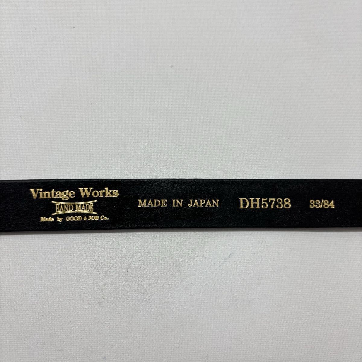 新品 vintage works ヴィンテージワークス dh5738 leather belt 7hole