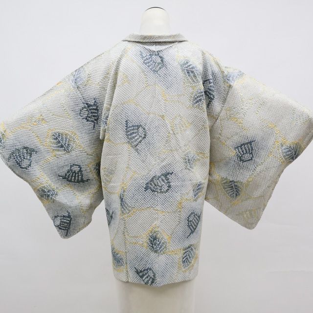 【京松】羽織 総絞り 羽織紐付き 着物 正絹 美品 身丈約81cm 裄丈約65cm r8z07-269