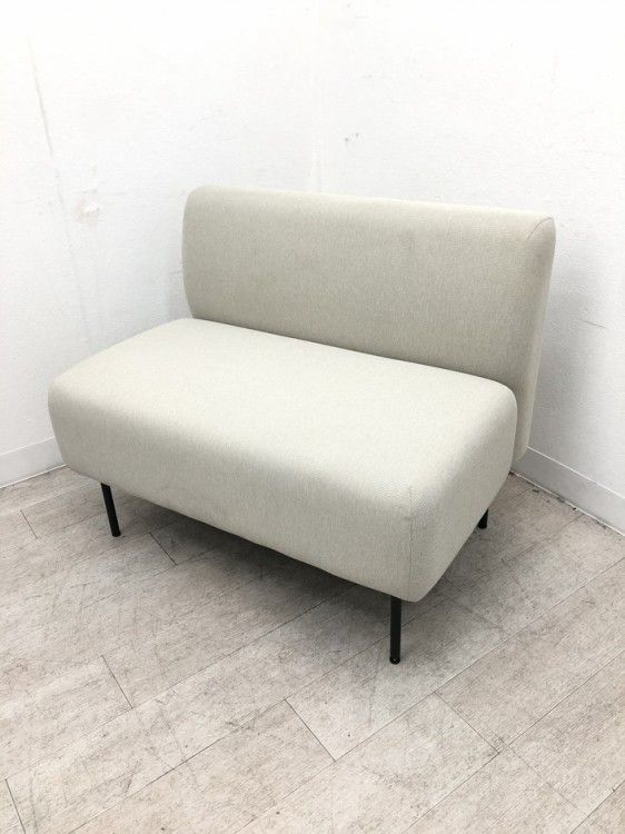 【中古品】コクヨ フォーレシリーズ 1人掛けソファ NFR-L1006 ホワイトブラウン