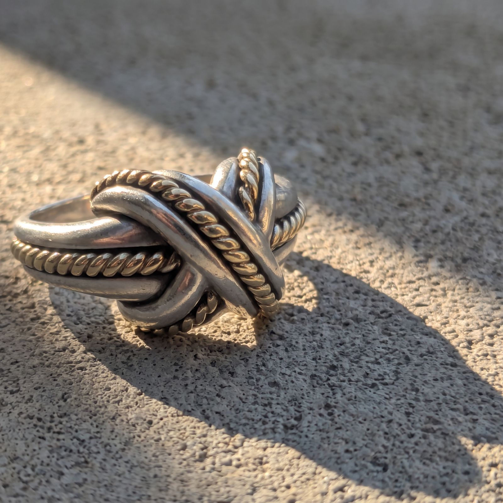 【14号】Tiffany & Co. Signature X Ring, Sterling Silver & 18K Gold 59,895円