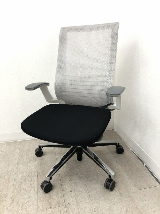 【中古品】コクヨ 固定肘付インスパインチェア CR-GA2503 グレー