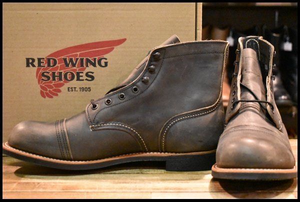【11D 未使用 21年】レッドウィング 8086 アイアンレンジャー チャコール ラフ＆タフ キャップトゥ ブーツ redwing HOPESMORE【GG410】