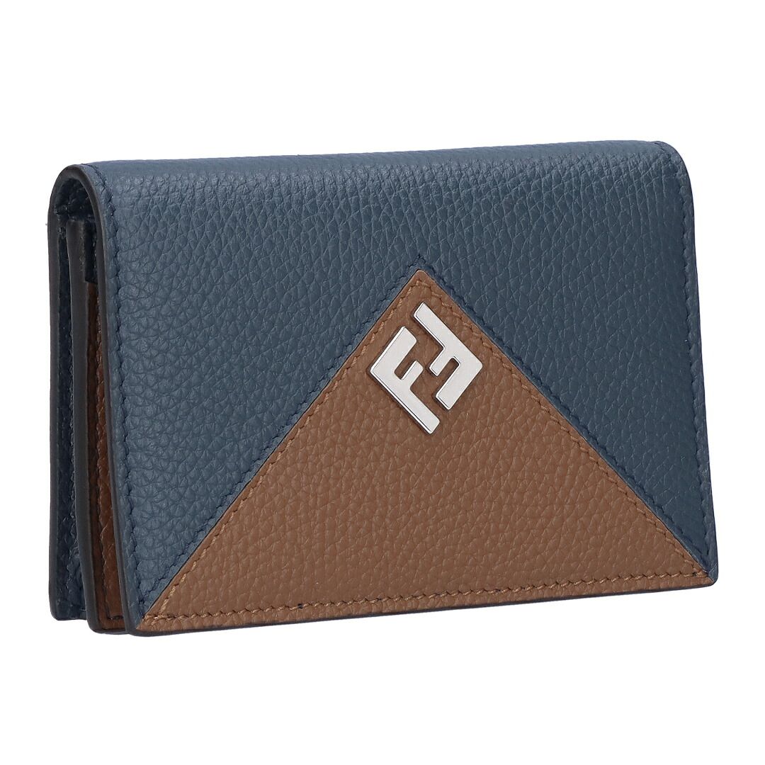 フェンディ FENDI カードケース 名刺入れ フェンディ ルイ 7M0222 B09X-F1X5Z BLUE BROWN