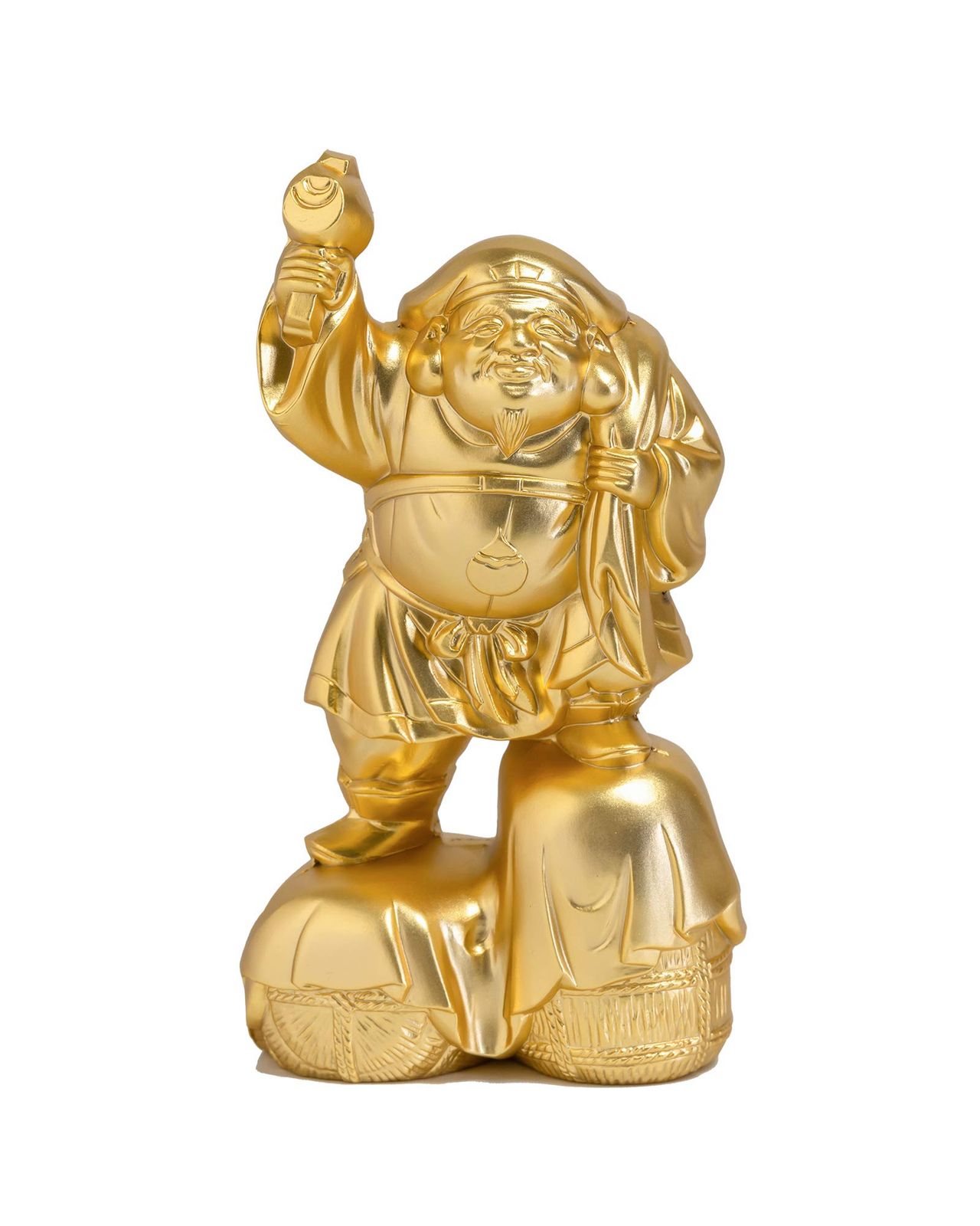 開運七福神 大黒天 （金メッキ/24金）仏師：牧田秀雲 原型＿仏像 置物 高岡銅器（だいこくてん7fg）i f2bcc769