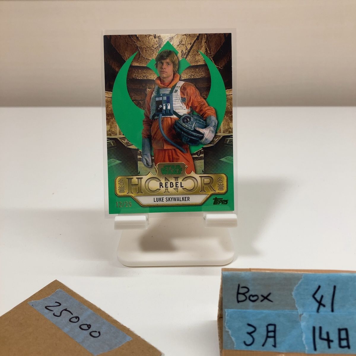 Topps Star Wars Luke Skywalker 12/25 REBEL HONOR カード 18,500円