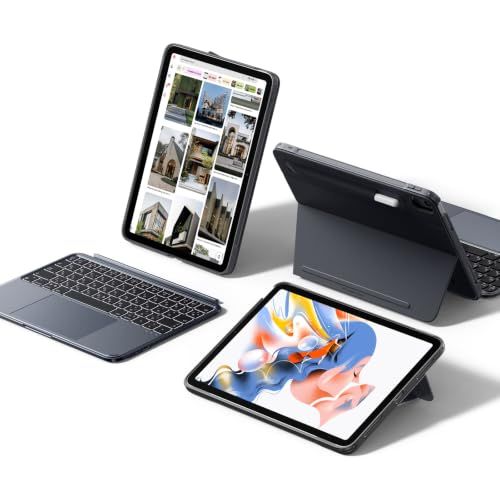 ESR Shift iPad キーボード付きケース, iPad Air 11インチ (M4/M3/M2) 2026/2025/2024、第5世代、第4世代 対応,マグネット脱着式キーボード、縦向き／横向きモード対応、大きいトラックパッド、バッ a5794e8c