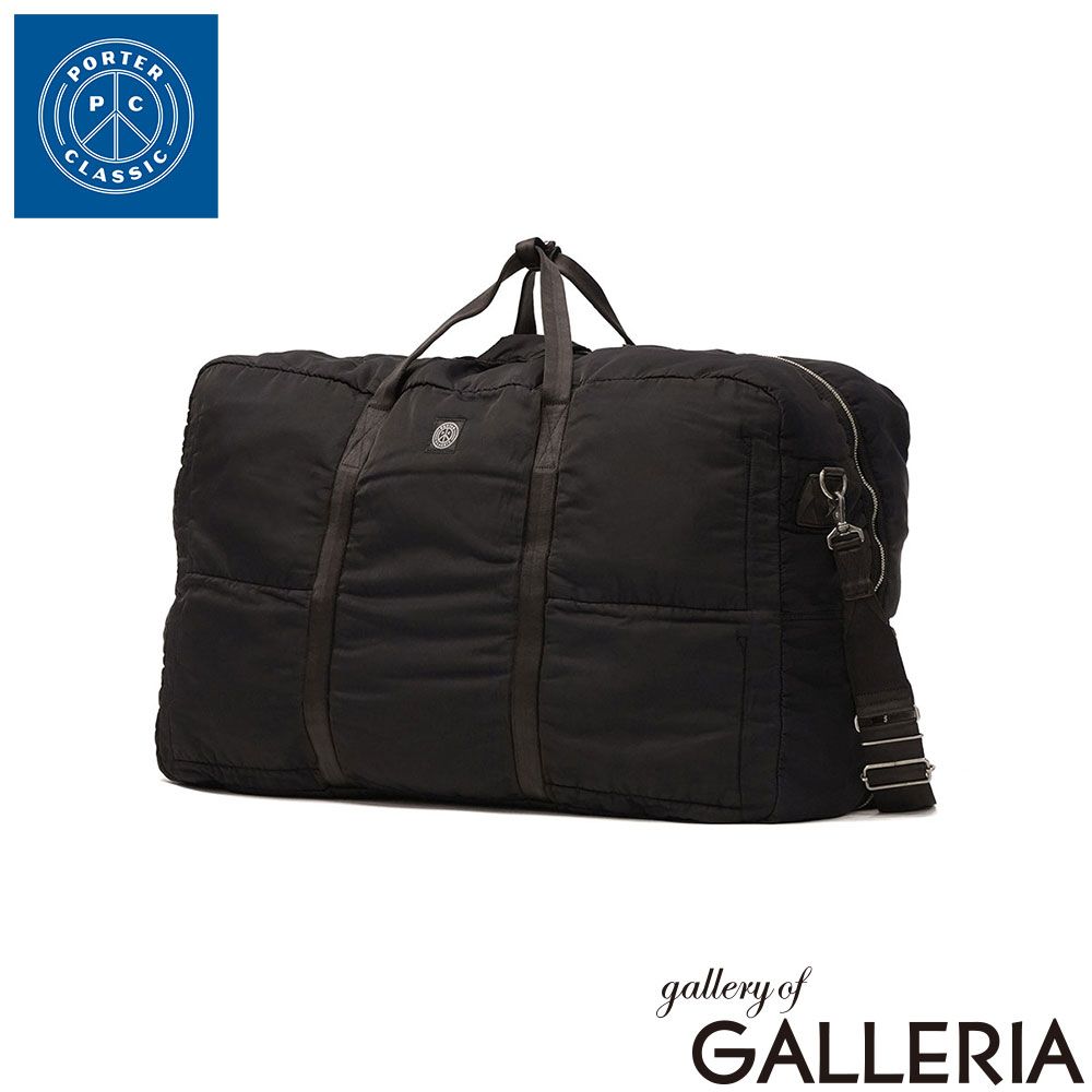ポーター クラシック ボストンバッグ メンズ レディース 大容量 旅行 キャリーオン Porter Classic ブランド バッグ 斜めがけ 2WAY 53L 5泊 6泊 SUPER NYLON TRAVEL BAG L PC-015-4035 BLACK
