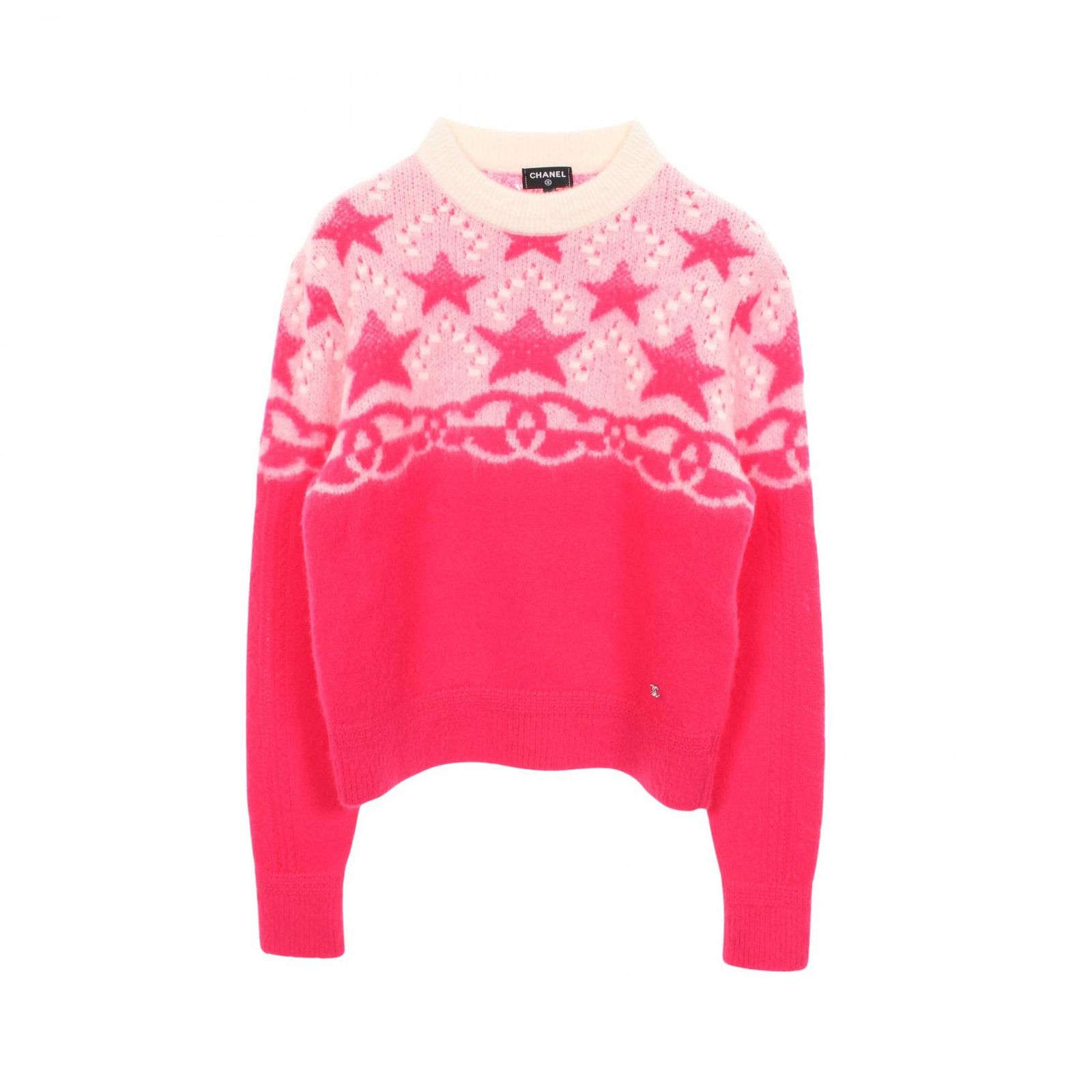 シャネル CHANEL セーター ココマーク スター P74520K10862 カシミヤ シルク セーター レディース Used A