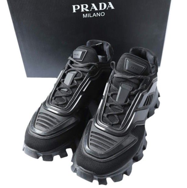 PRADA プラダ イタリア製 CLOUDBUST THUNDER クラウドバスト サンダー ニットファブリック スニーカー 2EG293 10(29cm) BLACK スニーカー シューズ g27620 43,537円