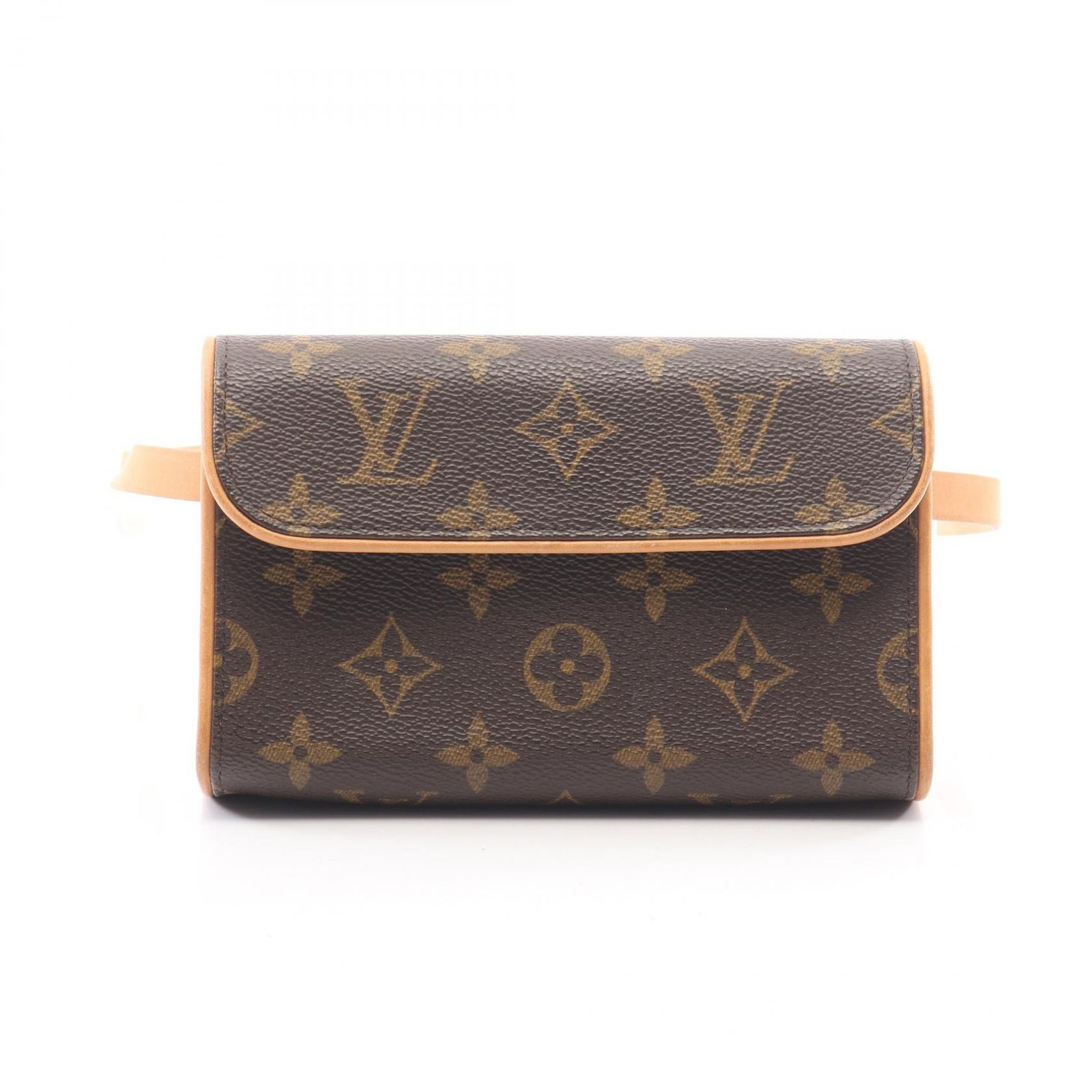 ルイ・ヴィトン LOUIS VUITTON ウエストバッグ ボディバッグ ポシェットフロランティーヌ モノグラム ブトンプレッション(S)付き M51855 PVCコーティングキャンバス