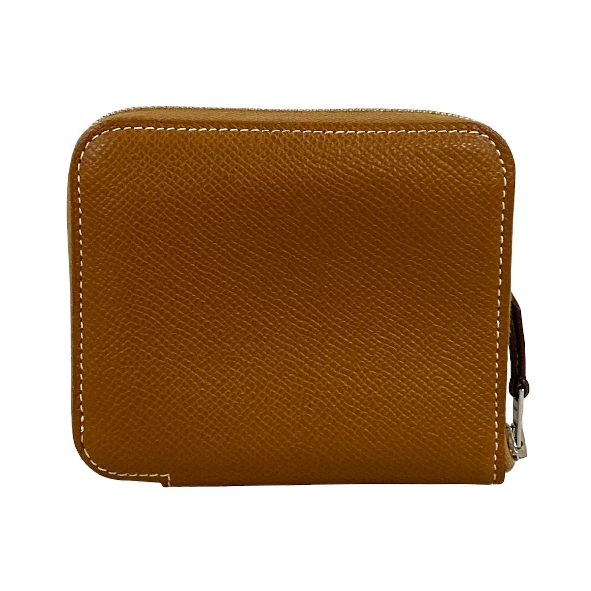 HERMES(エルメス) コインケース アザップコンパクトシルクイン ゴールド ラウンドファスナー/シルバー金具