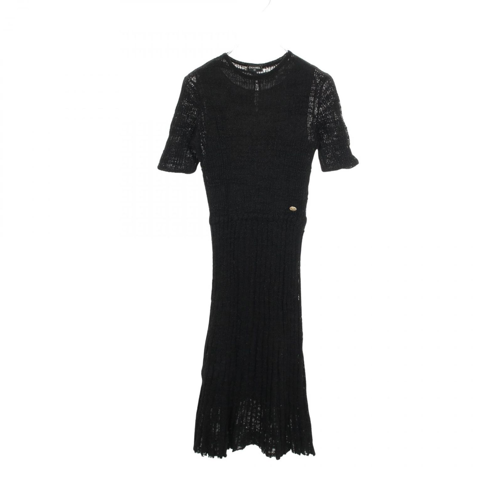 シャネル CHANEL ワンピース 半袖 リブ P54426K07088 ナイロン ファブリック ワンピース レディース Used B