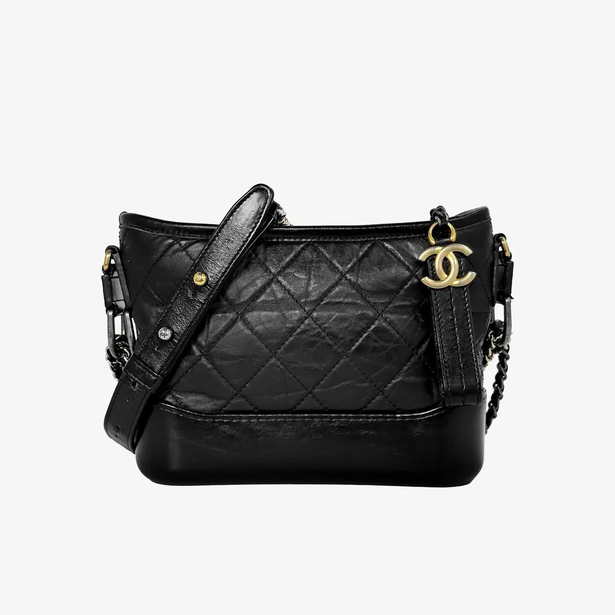 シャネル HOBO BAG スモール ブラック 24番台 カーフスキン XXC42OWD