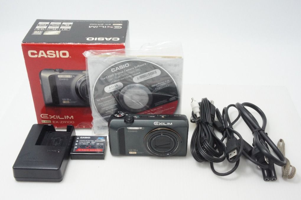 美品 CASIO カシオ EXILIM EX-ZR100 コンパクトデジタルカメラ ブラック 元箱付 260717b 14,785円