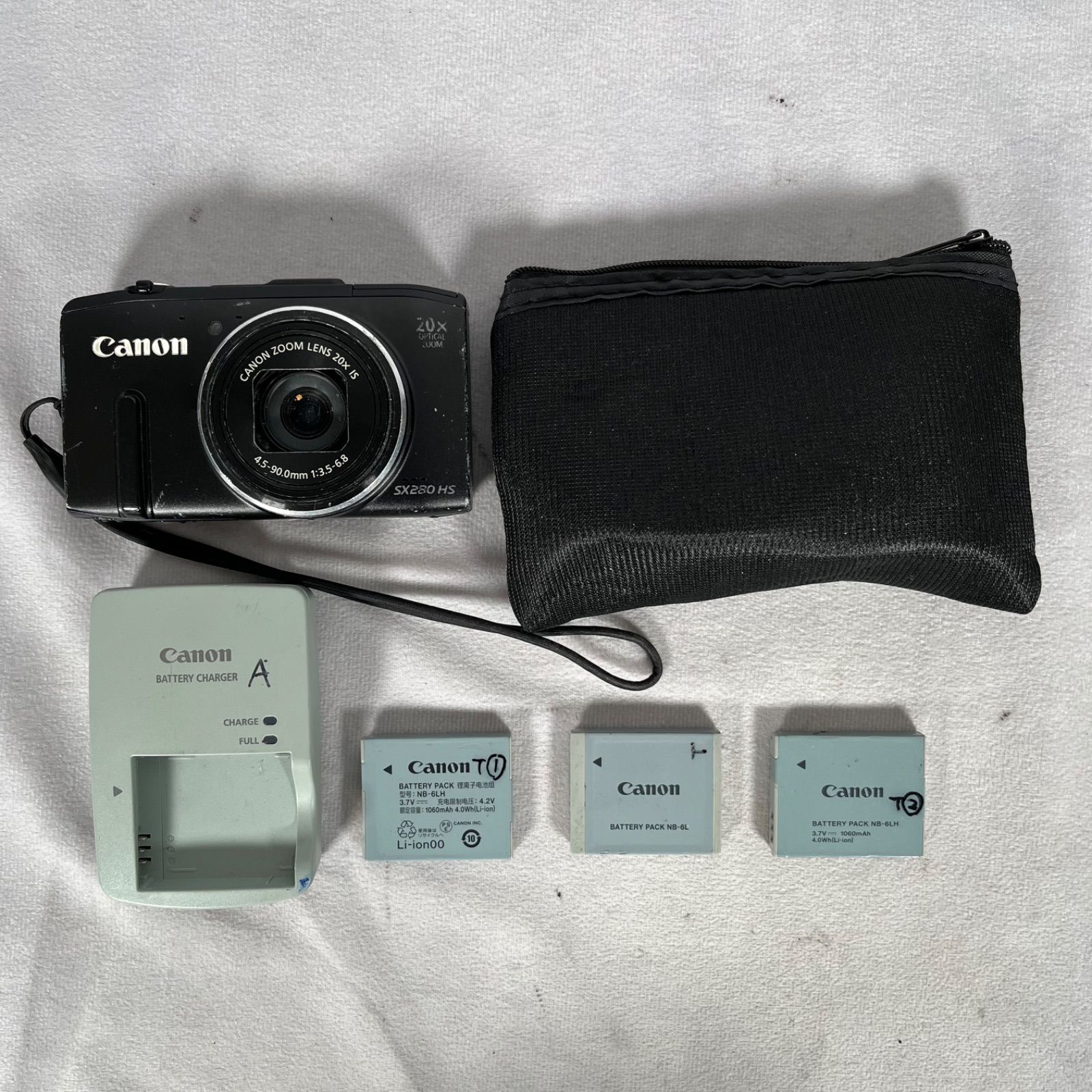 【管2607-427】動作確認済☆ Canon キヤノン PowerShot SX280 HS ブラック コンパクトデジタルカメラ 付属品あり 現状渡し