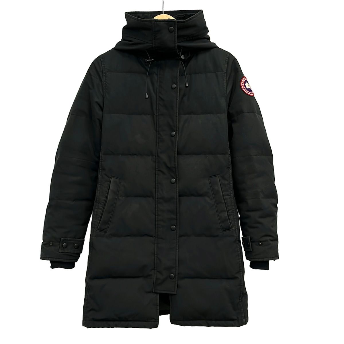 CANADA GOOSE(カナダグース) ダウンコート サイズM/M M レディース - 2302JL 黒 長袖/ジップアップ/フード付き/冬