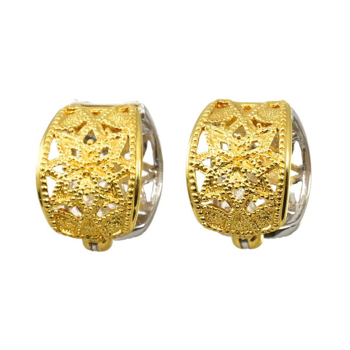 K18 K14 YG WG イヤリング イエロー ホワイトゴールド 750 585 Earrings Clip-on 90328037