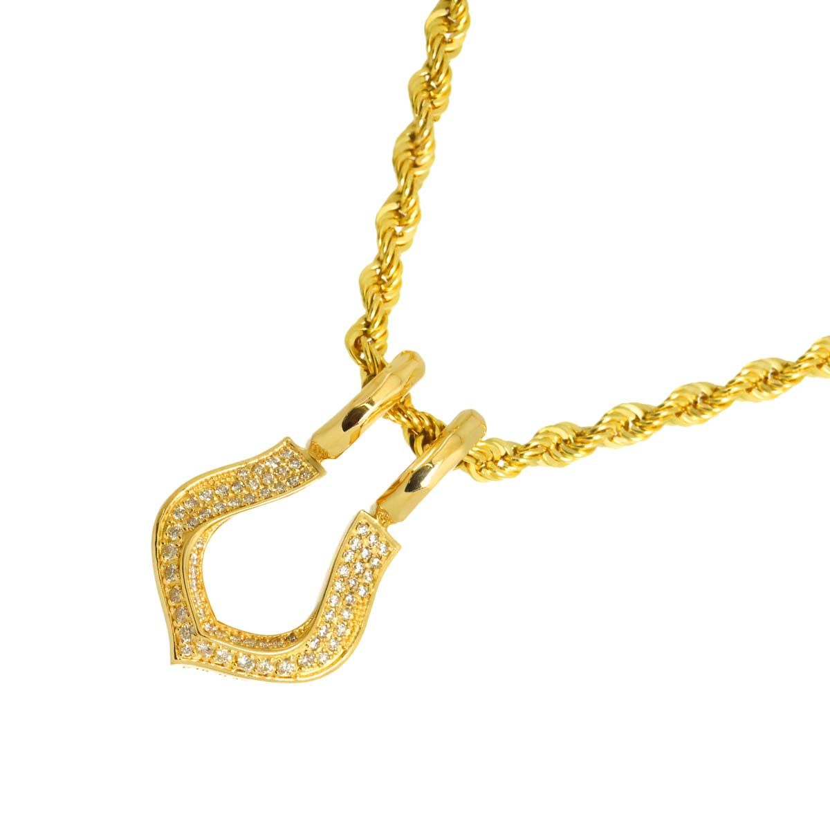 ダイヤ 0.42ct ネックレス 50cm K18 YG イエローゴールド 750 Diamond Necklace 90329748 189,000円