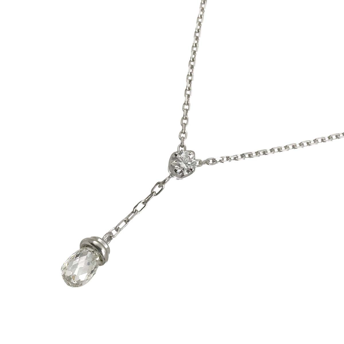 ダイヤ 0.43ct/0.06ct ネックレス 44.5cm Pt プラチナ Diamond Necklace 90334796