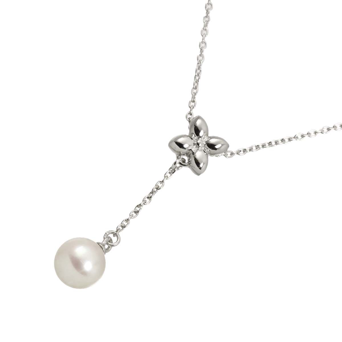 タサキ TASAKI アコヤ真珠 6.5mm ネックレス 42cm K18 WG ホワイトゴールド 750 田崎真珠 パール Necklace 90325731