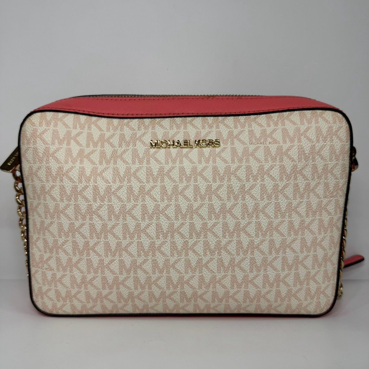 WB406 美品 MICHAEL KORS マイケルコース ジェット セット アイテム ラージ EW クロスボディ レディース 鞄 35F8GTTC3B