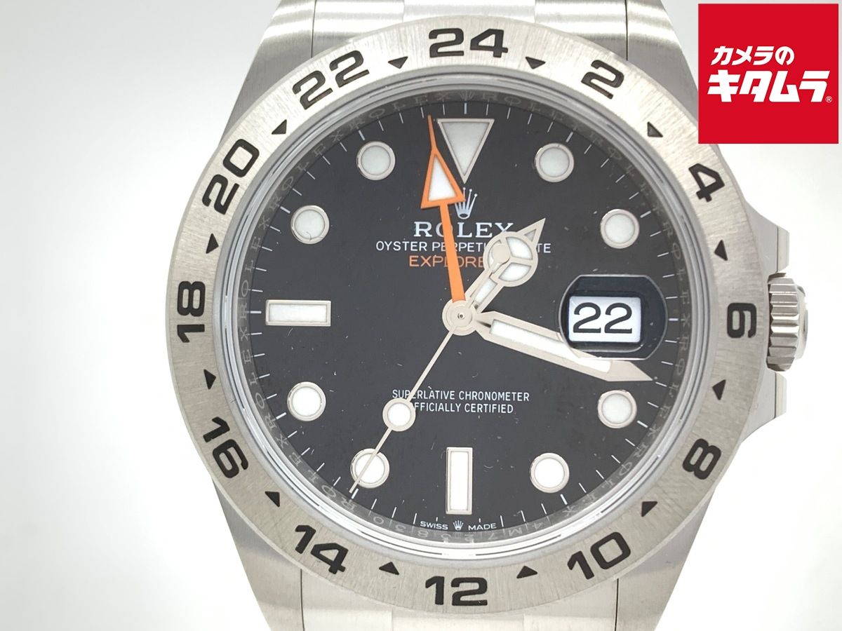 【中古】 【新品同様】 ロレックス(ROLEX) エクスプローラーII ブラック 226570 ステンレス