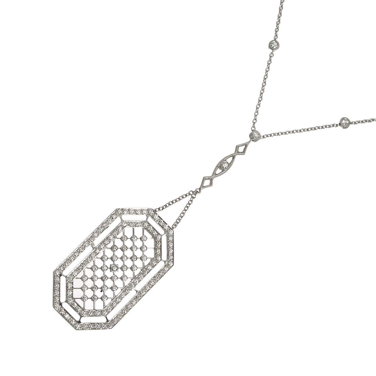 ティファニー TIFFANY&CO. ヴォアール ダイヤ ネックレス 40cm Pt プラチナ Diamond Necklace 90332109 238,950円